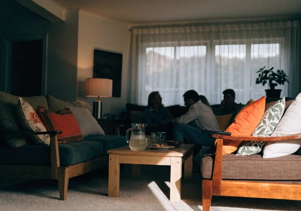 Two sofas facing each other for a conversation-friendly living room layout