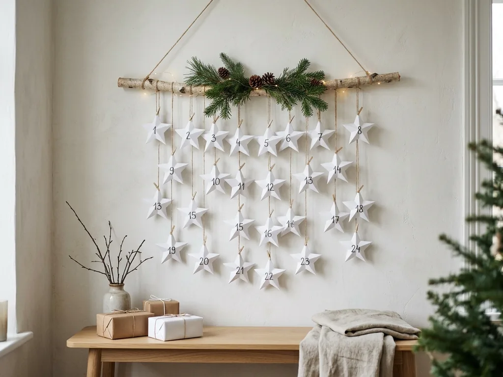 Paper star advent calendar