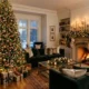 Gold copper brass Christmas living room