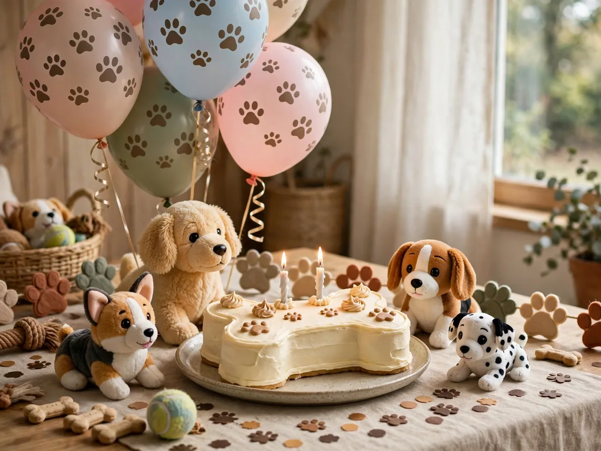 Paw-some puppies second birthday setup