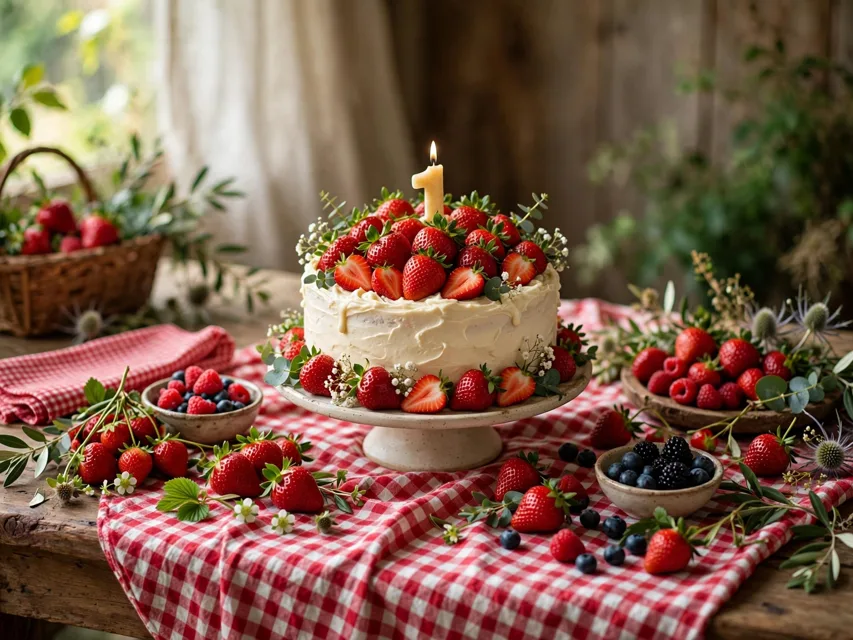 Berry first birthday theme setup