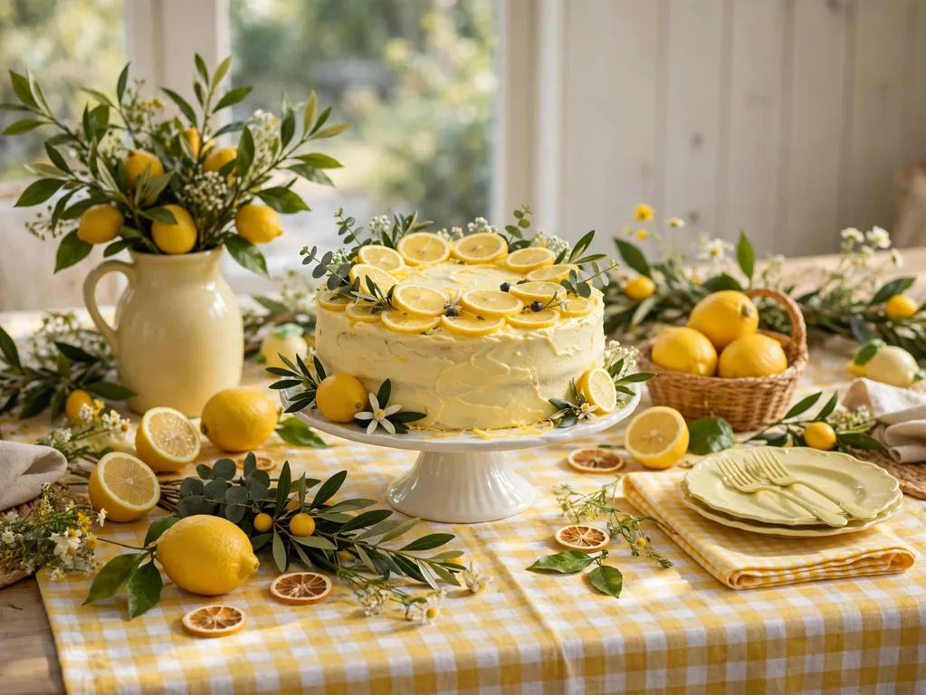 One Main Squeeze lemon first birthday setup