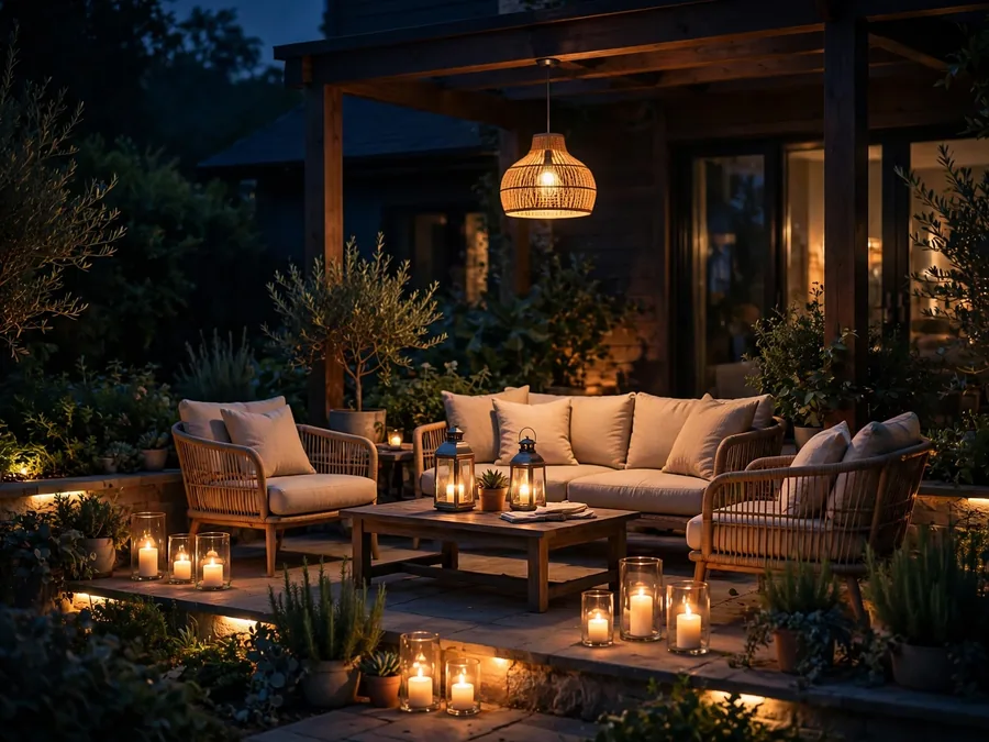 Featured image for 13 Cozy Patio Ideas That Glow After Dark Without Harsh Floodlights
