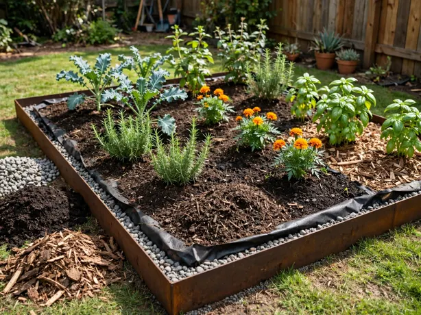 Deep Border Made Easy in a backyard garden bed
