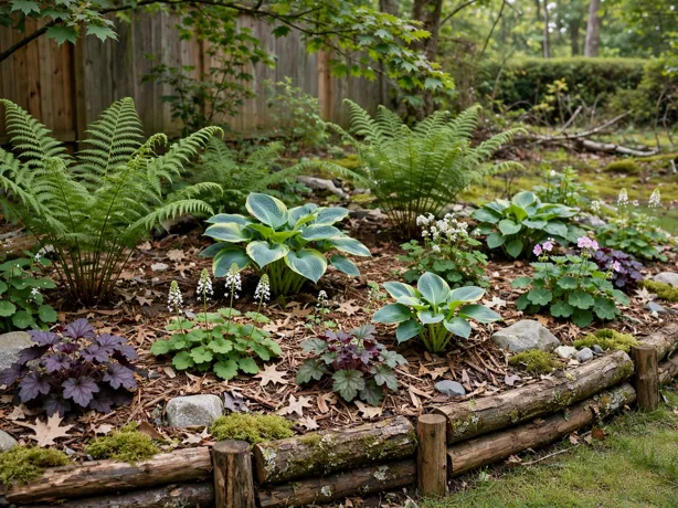 Woodland Edge Bed in a backyard garden bed