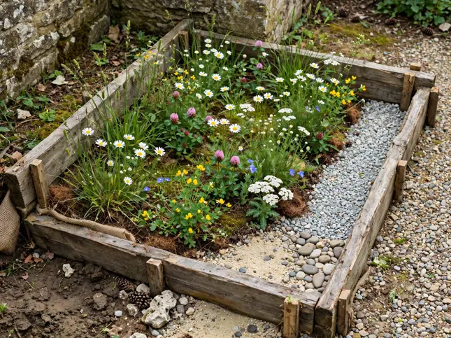 Mini Meadow in Two Square Metres in a small garden corner