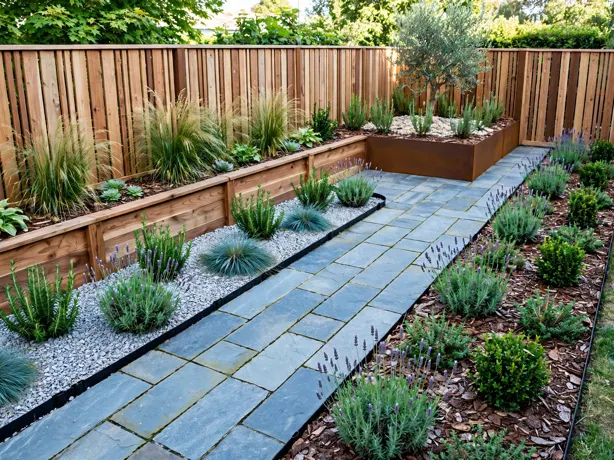 Corner-Focus Diagonal Layout in a backyard layout