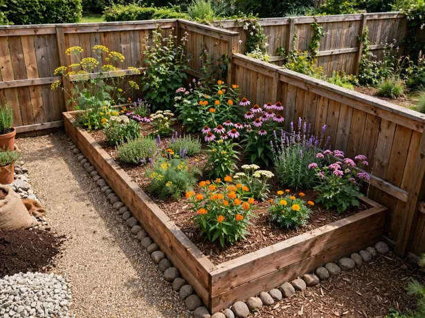 Butterfly Garden Bed in a themed backyard garden corner