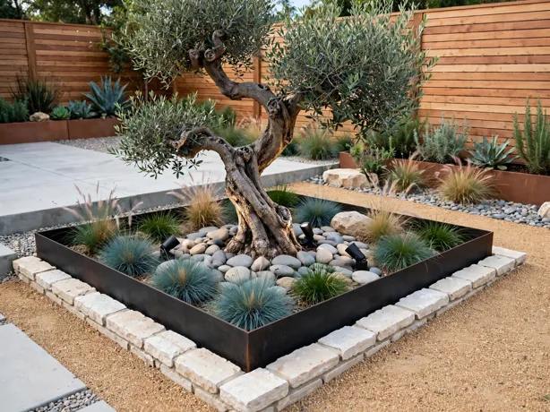 Sculptural Tree Spotlight Planting in a modern backyard landscaping