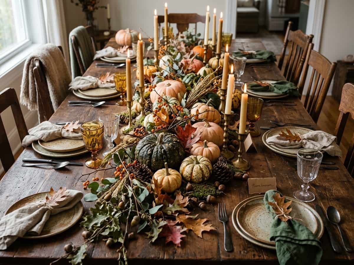 Foraged Thanksgiving Tablescape