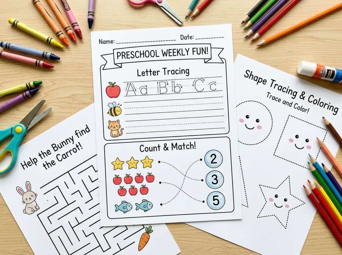 Printable Preschool Worksheets