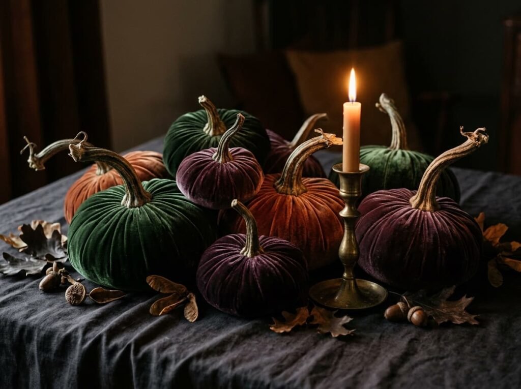 Spooky Halloween dinner table with skull and cauldron centerpiece