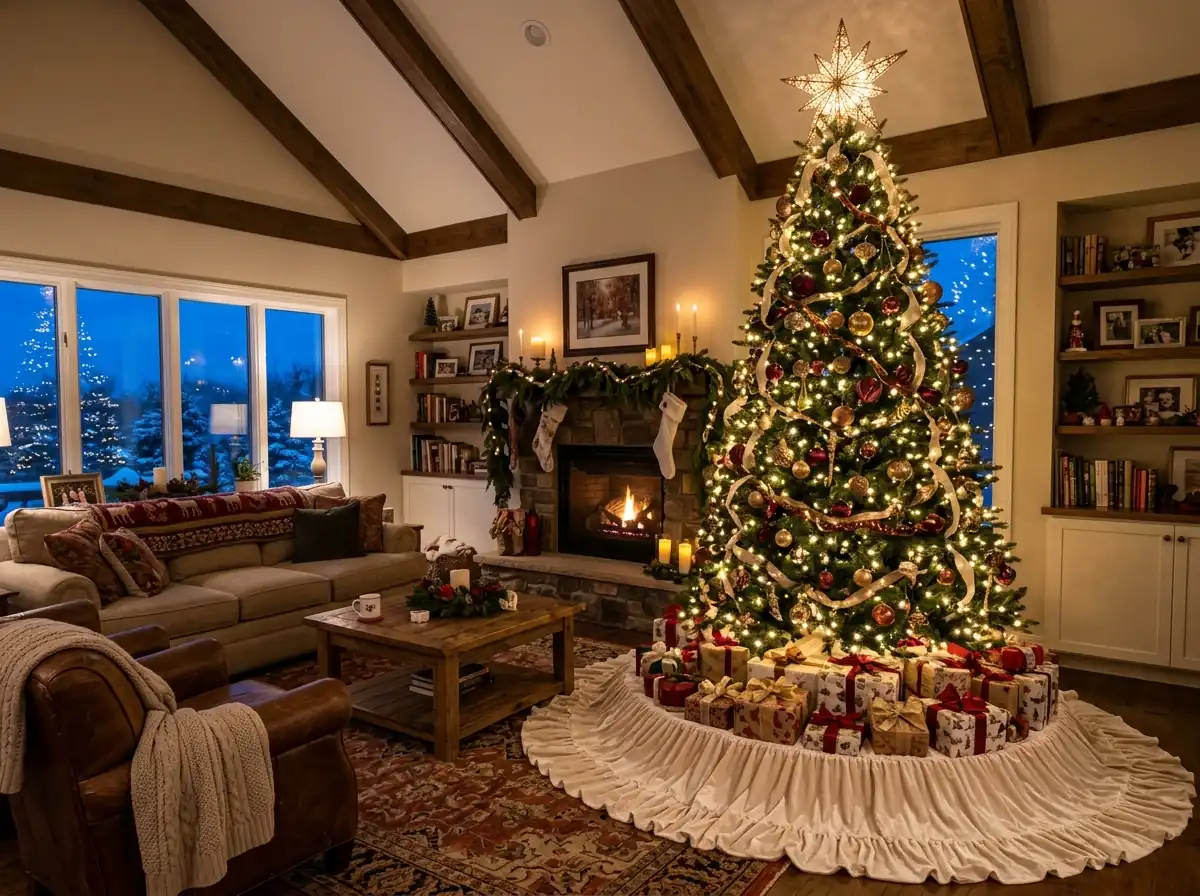 Statement Tree Toppers and Tree Skirts That Finish the Look