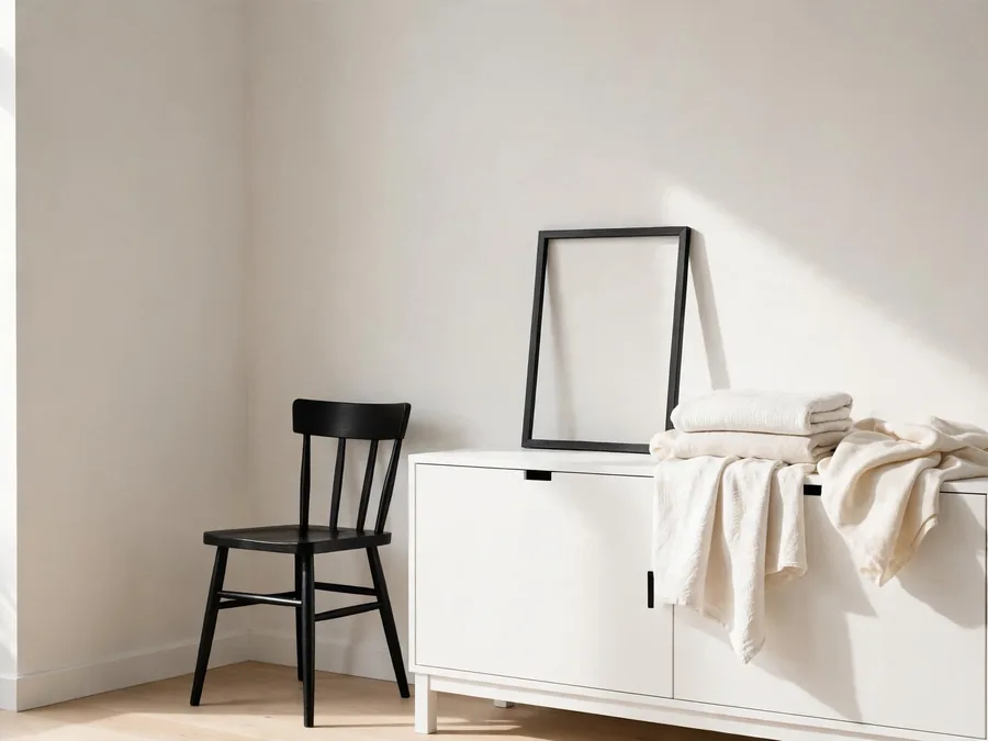 Black and white Scandinavian style corner